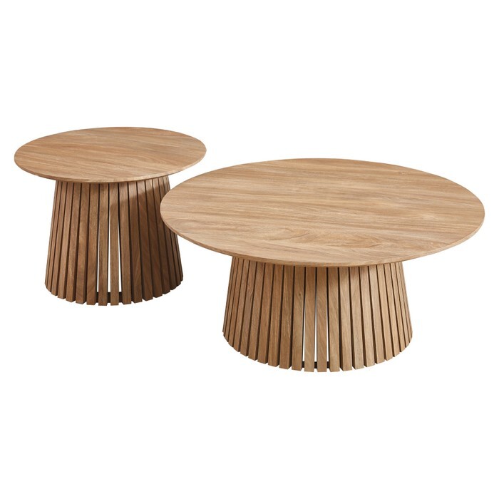 KONDELA Zeken Typ 2 konferenčný stolík (2 ks) dub