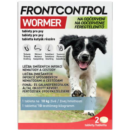 FRONTCONTROL Wormer tablety pre psy na odčervenie 2 ks