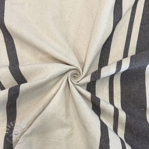 Dekoračná látka Bernadette stripe coffee