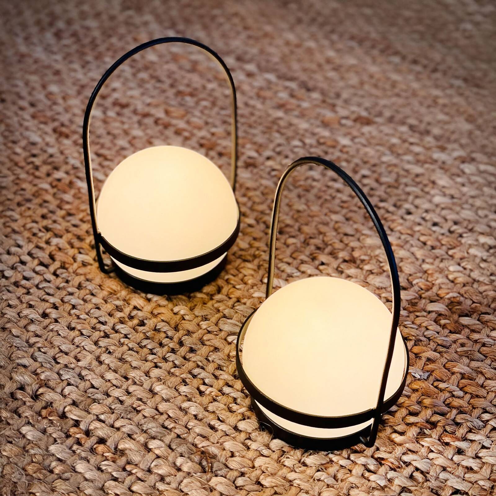 Dyberg Larsen LED akumulátorová lucerna Summer, 2 kusy, čierna