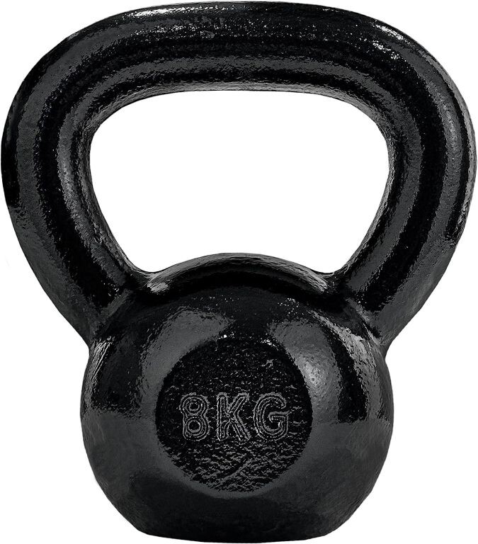 Liatinová kettlebell 8 kg čierna