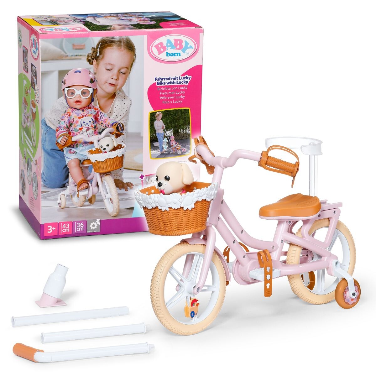 BABY born Bicykel so psíkom