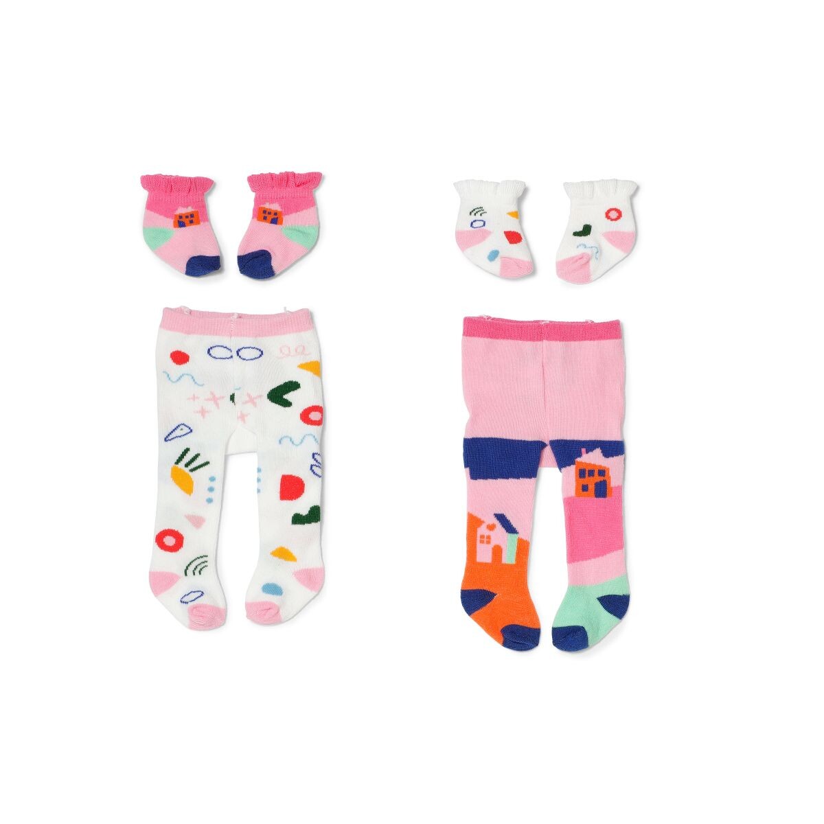 BABY born Pančucháče a ponožky so vzormi 2 druhy 43 cm