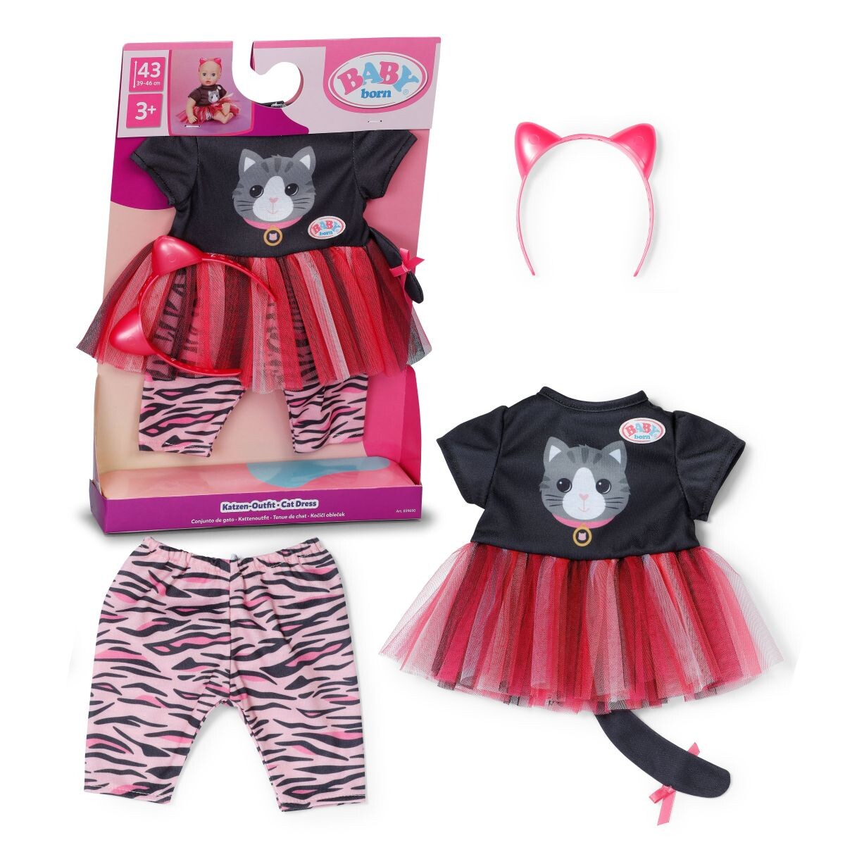 BABY born Šatôčky s mačičkou 43 cm