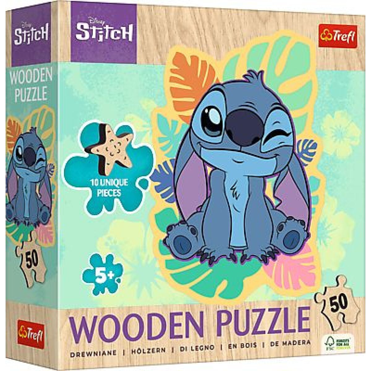 Trefl Drevené Puzzle 50 dielikov Lilo&Stitch