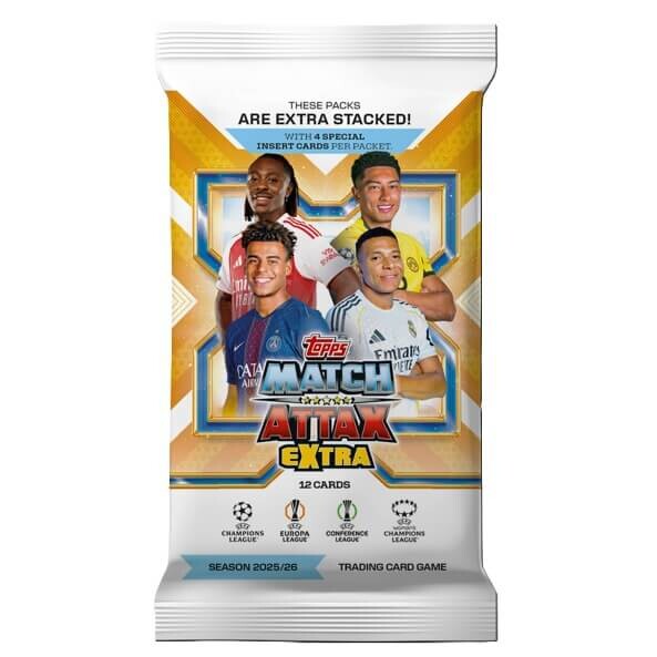 Topps 2025-2026 Topps Match Attax Extra Booster balíček