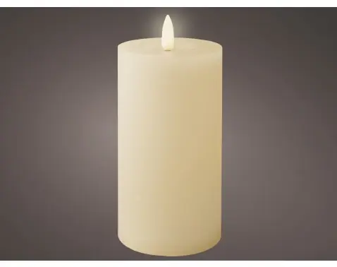 LED sviečka Lumineo 7x15 cm, krémová%