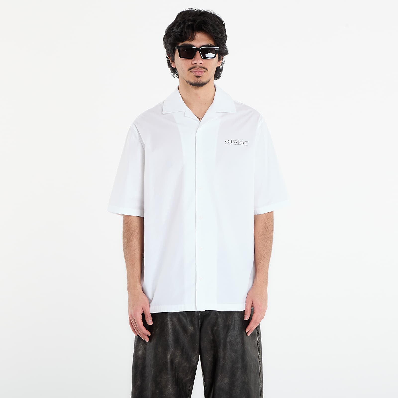 Košeľa Off-White Circle Off Bowling Shirt White S