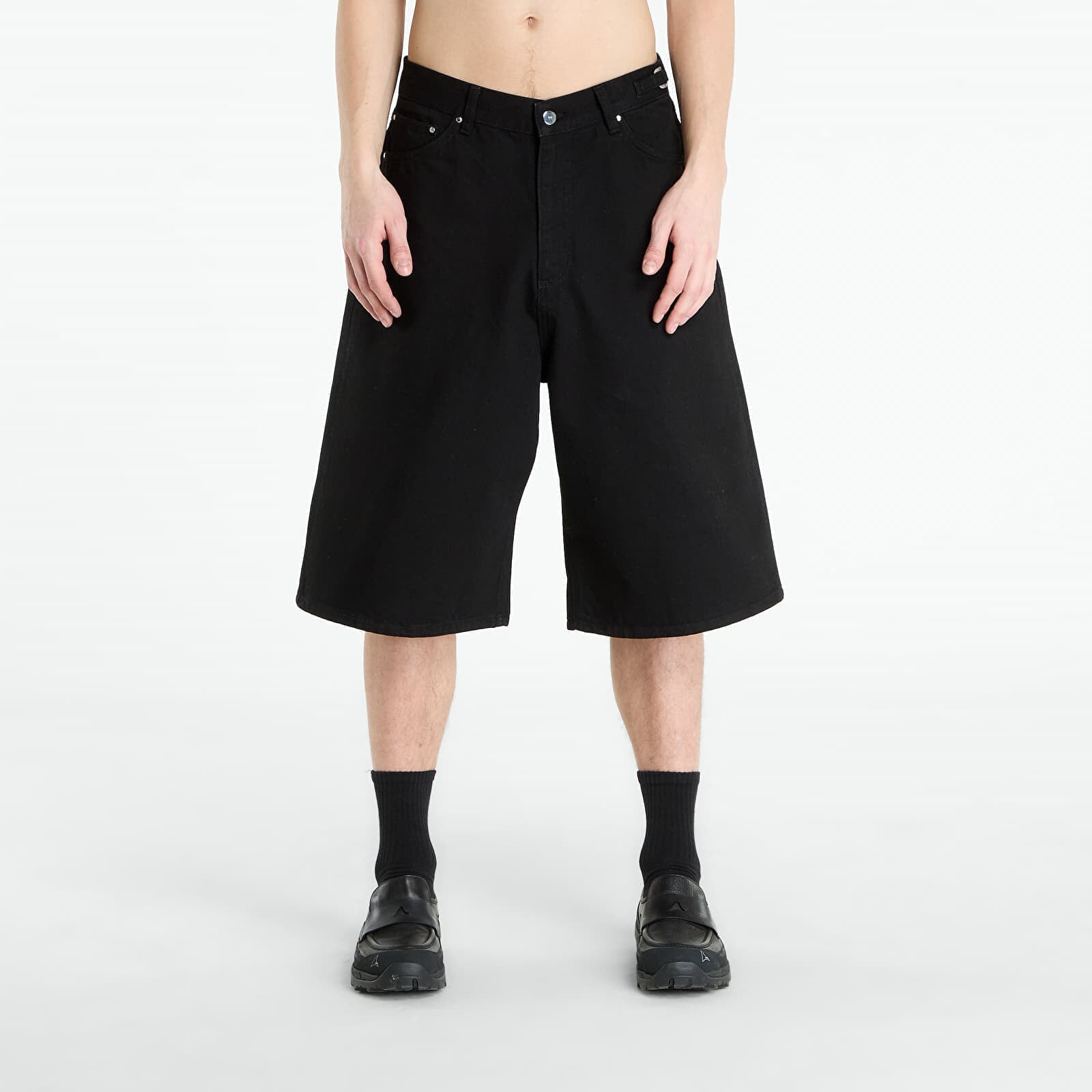 Šortky HELIOT EMIL Fence Denim Shorts Black 52