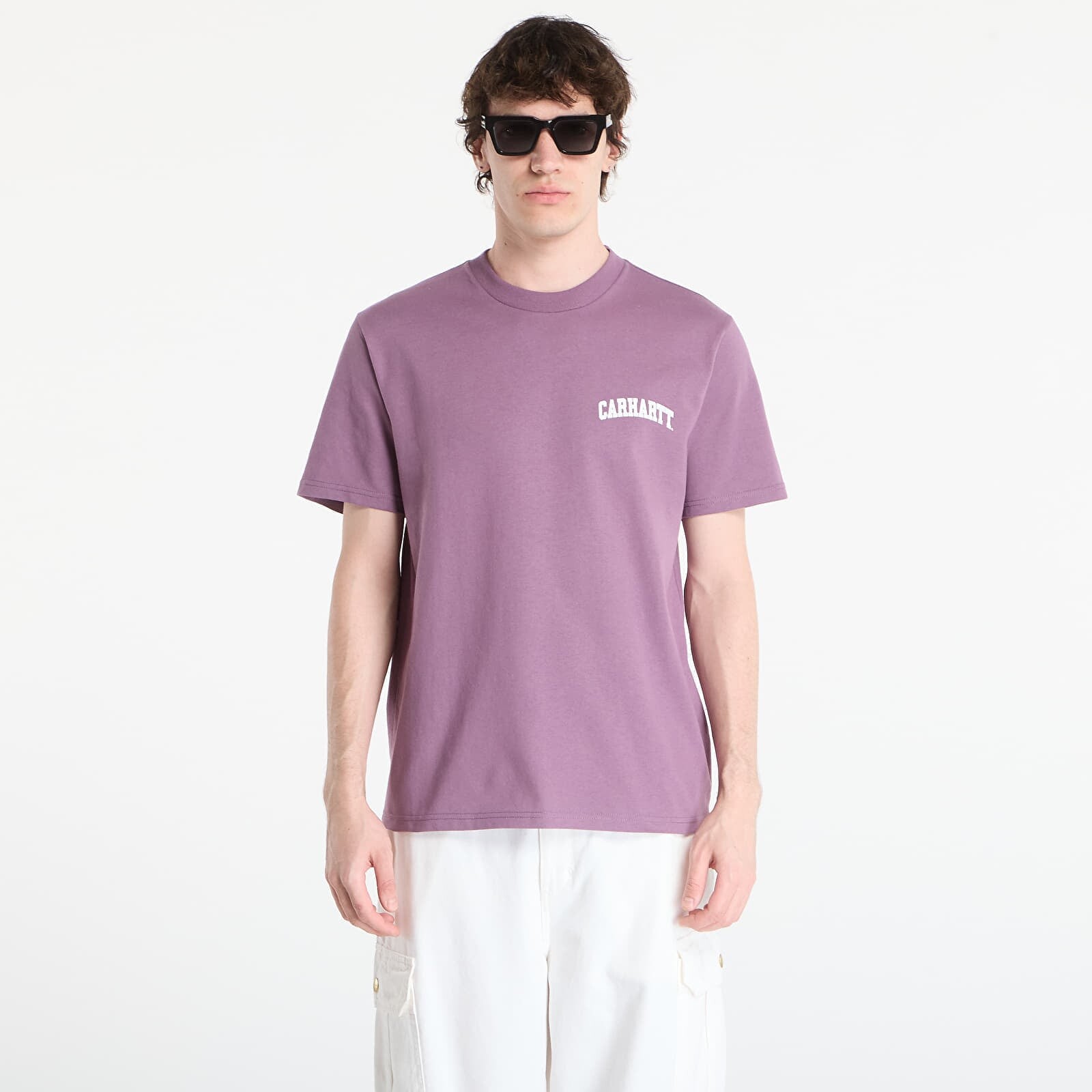 Tričko Carhartt WIP S/S University Script T-Shirt UNISEX Phlox/ White XXL