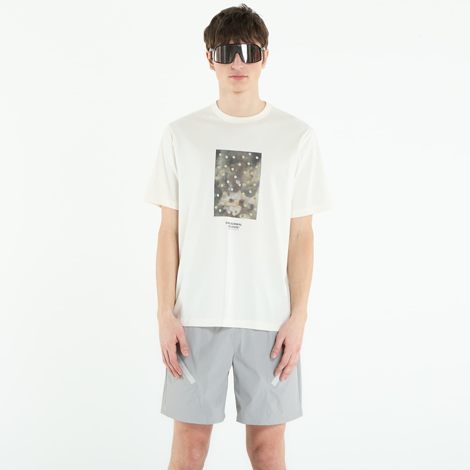 Tričko Pas Normal Studios Off-Race Cotton Tech Graphic T-Shirt Off White L