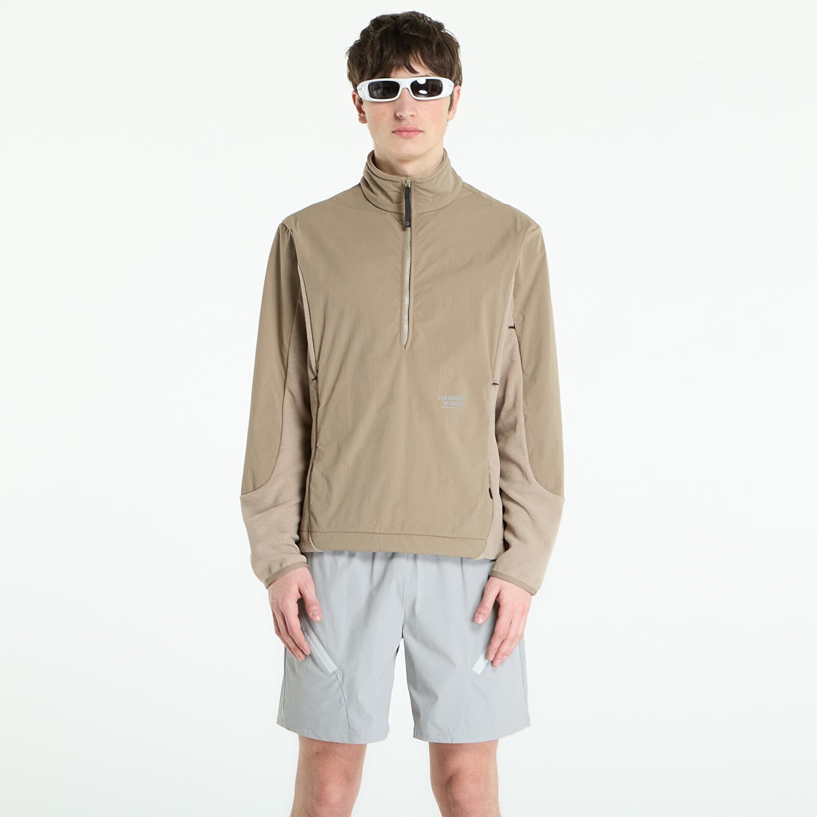 Mikina Pas Normal Studios Off-Race Light Fleece Half-Zip Beige L