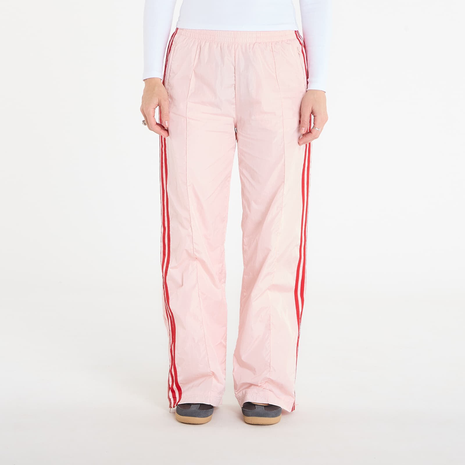 Kalhoty adidas Fb Tp Loose Nylon Tracksuit Bottoms Sandy Pink S