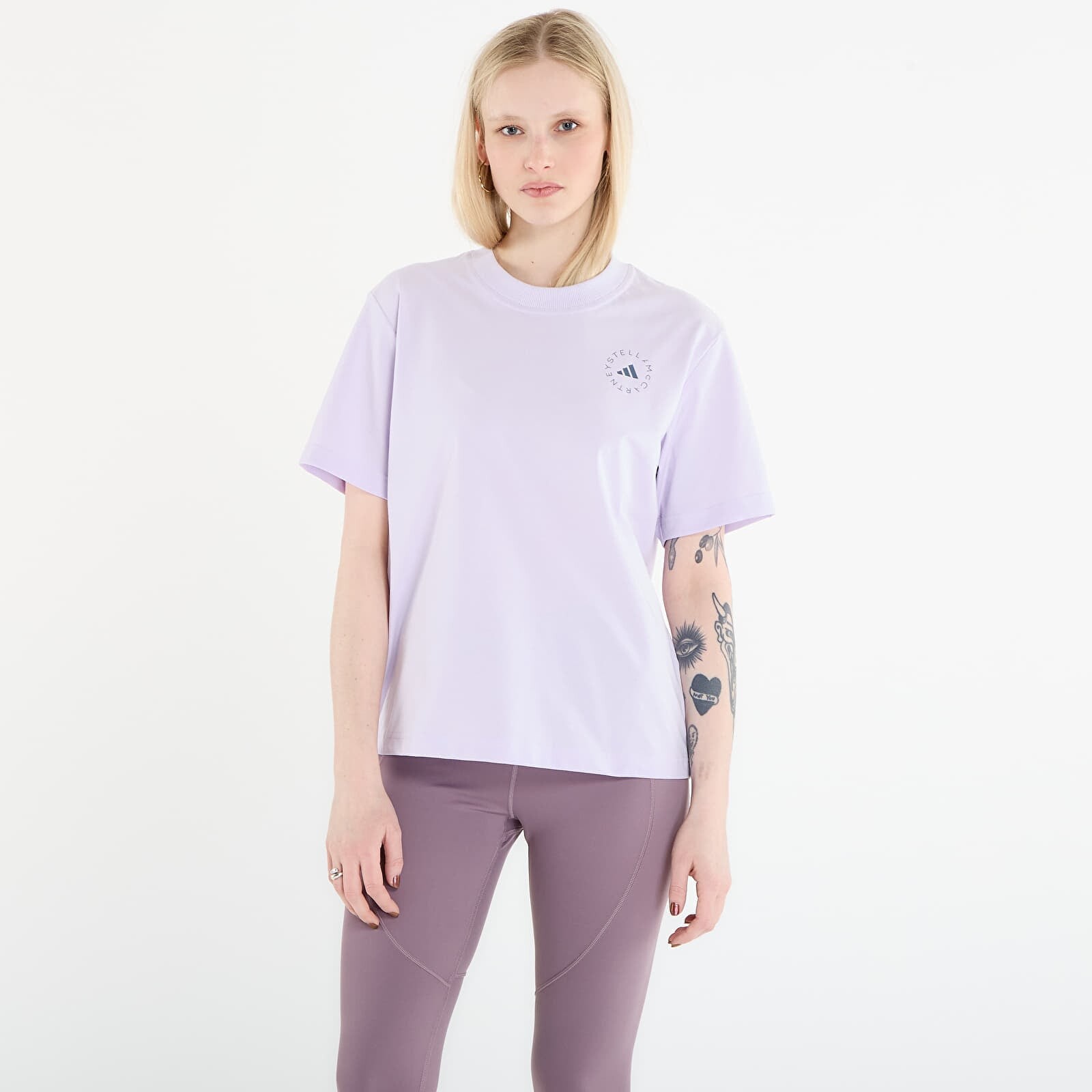 Tričko adidas x Stella McCartney Regl Tee Purple Tint M