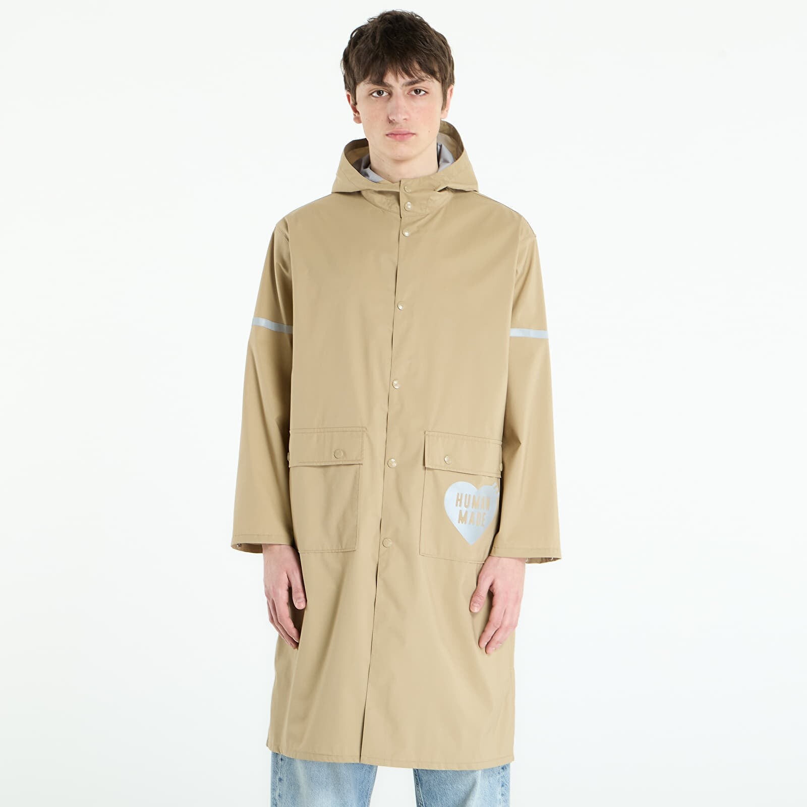 Kabát HUMAN MADE Packable Rain Coat UNISEX Beige M