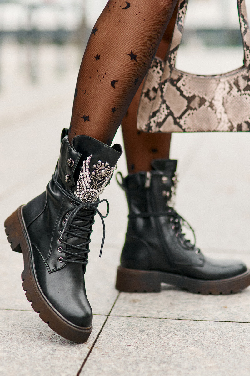 S. BARSKI členkové čižmy s dekoráciou