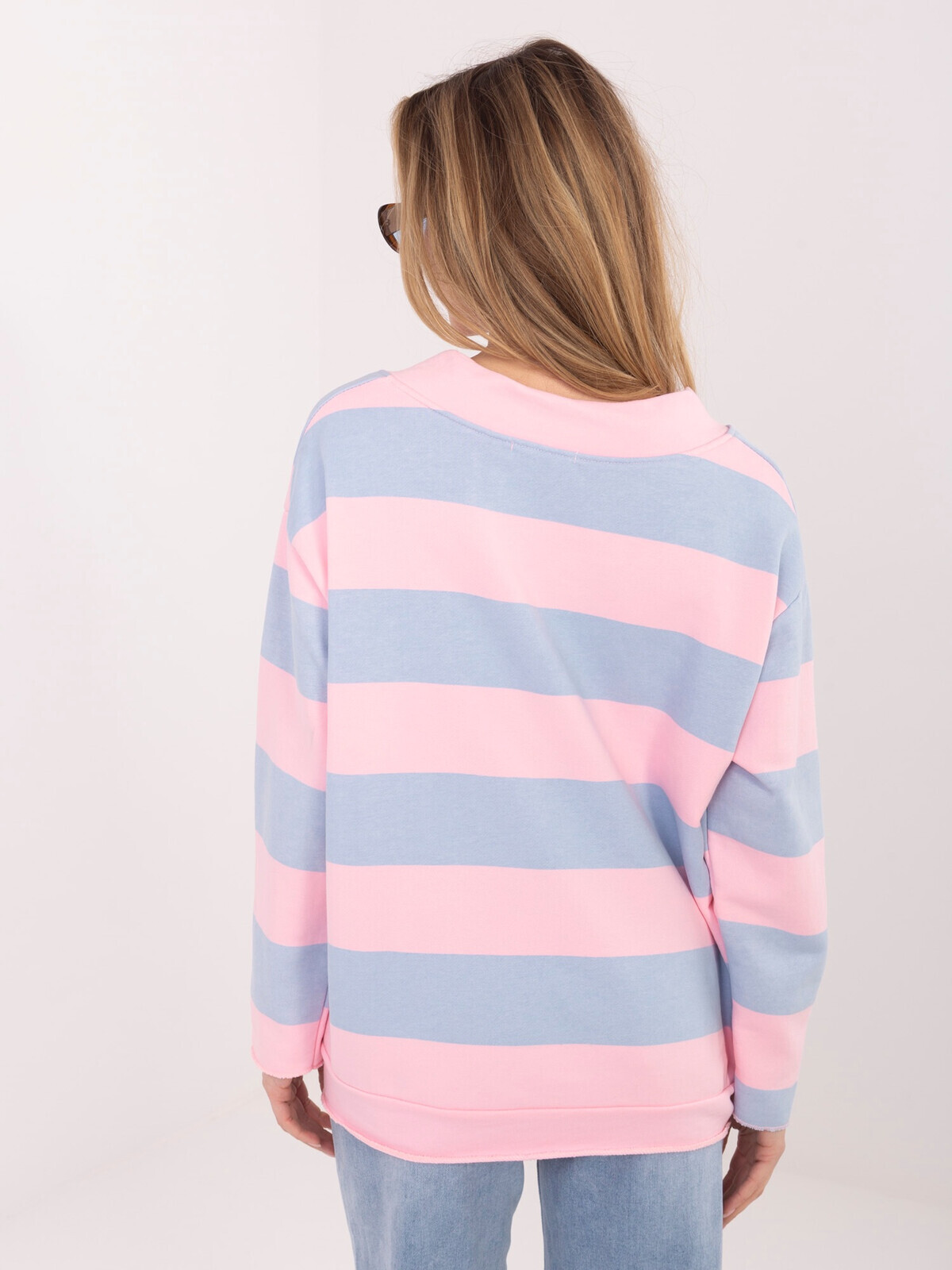 Pastelová ružová mikina oversize