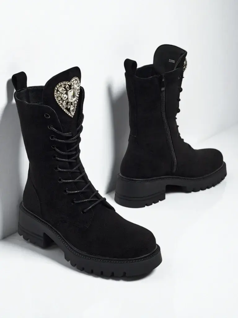 Dámske členkové šnurovacie topánky Emelune