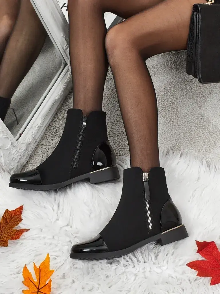 Resti Luna čierne elegantné členkové topánky