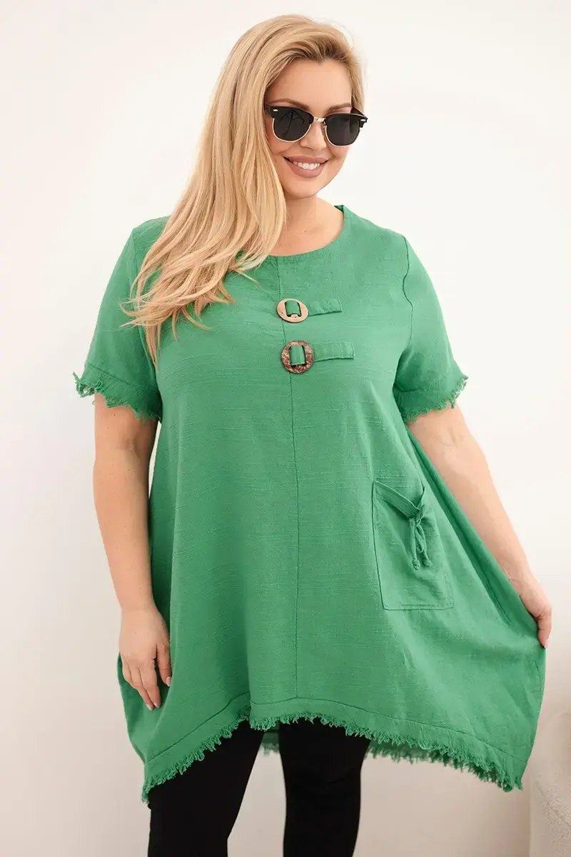 Plus size šaty z bavlny Kesi