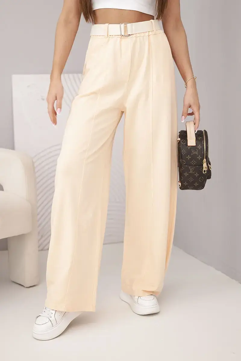 Kesi dámske bavlnené nohavice s pásom marhuľa