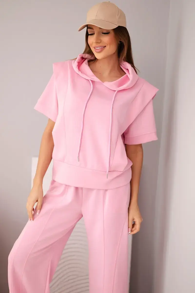 Kesi Italiansky dámsky set: mikina a nohavice, ružový