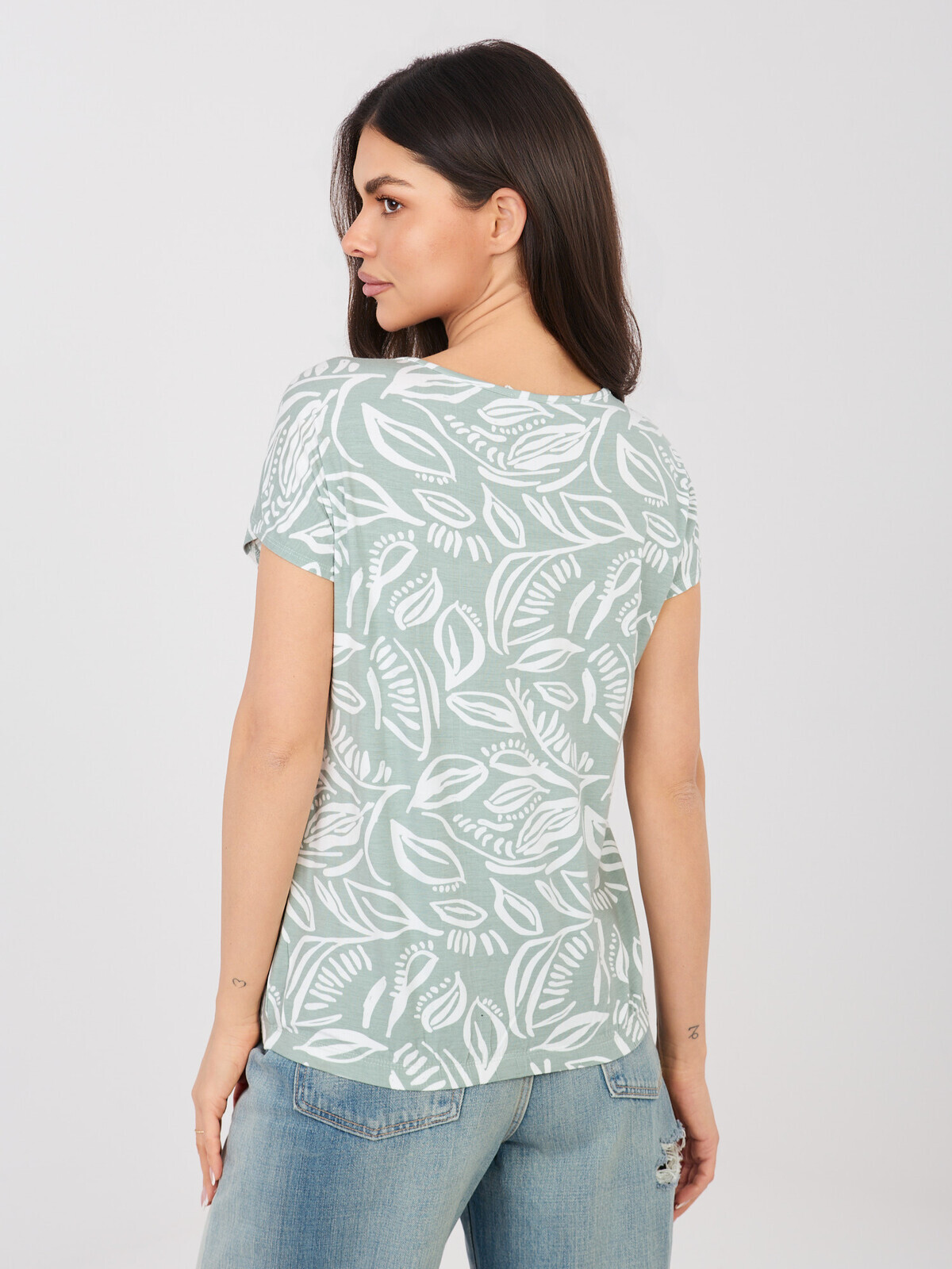 Pistáciové tričko s krátkym rukávom