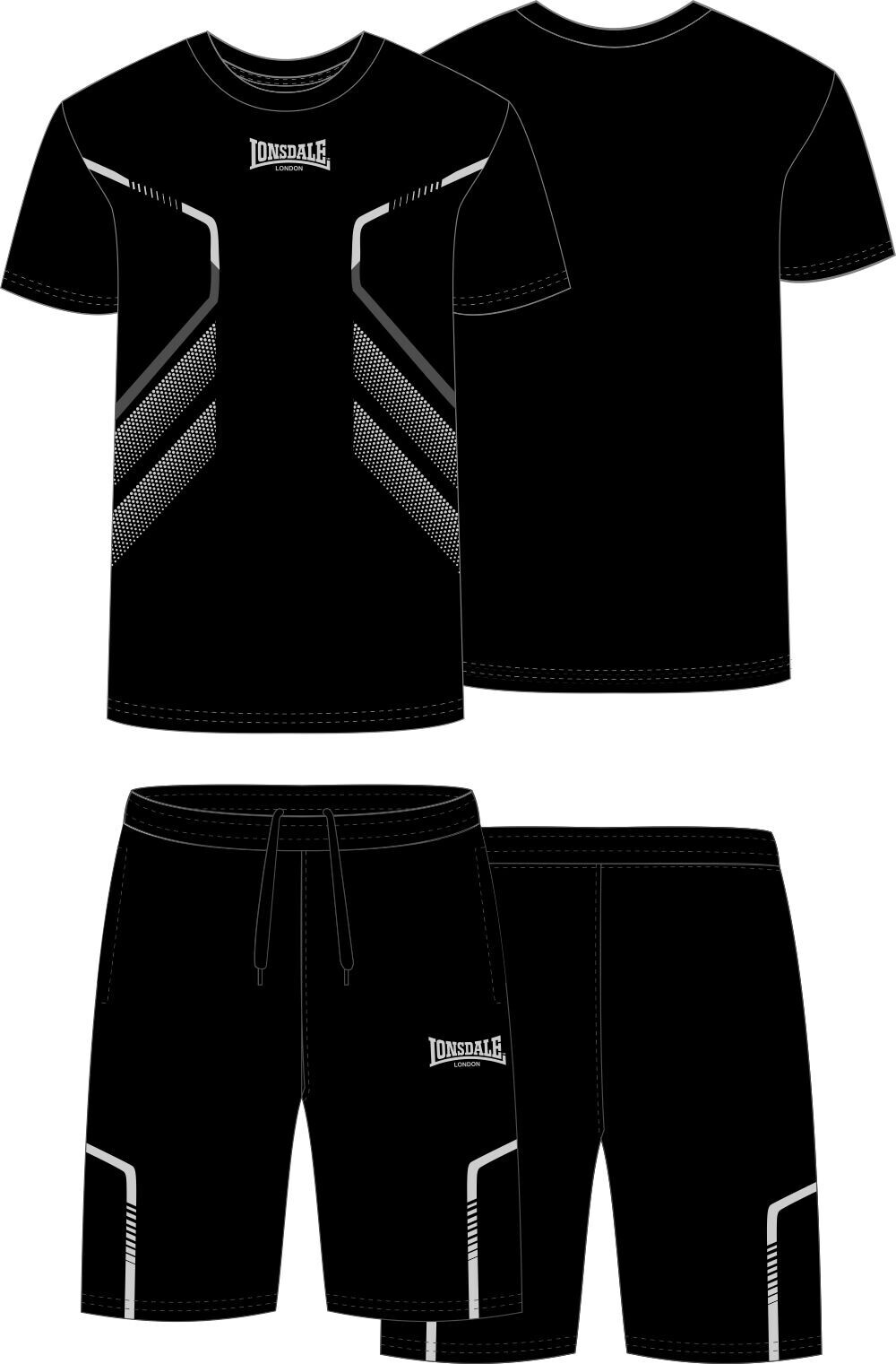 Lonsdale pánsky set tričko a šortky