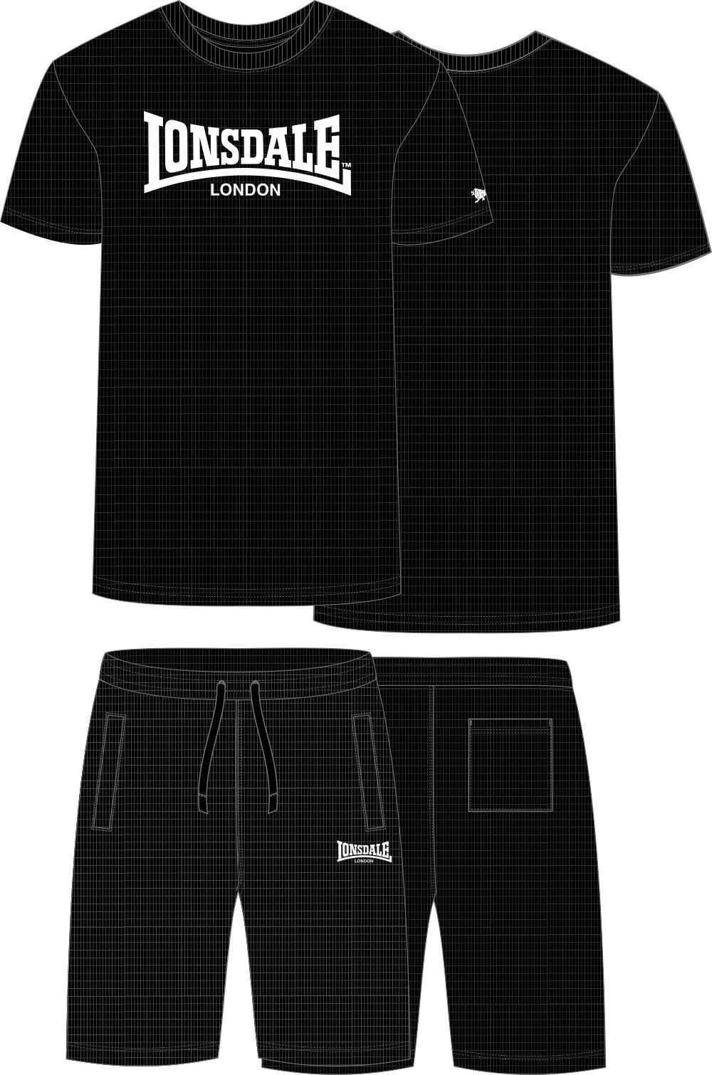 Lonsdale pánska súprava tričko a šortky