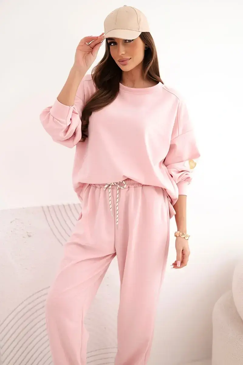 Kesi tepláková súprava LOVE, púdrová ružová