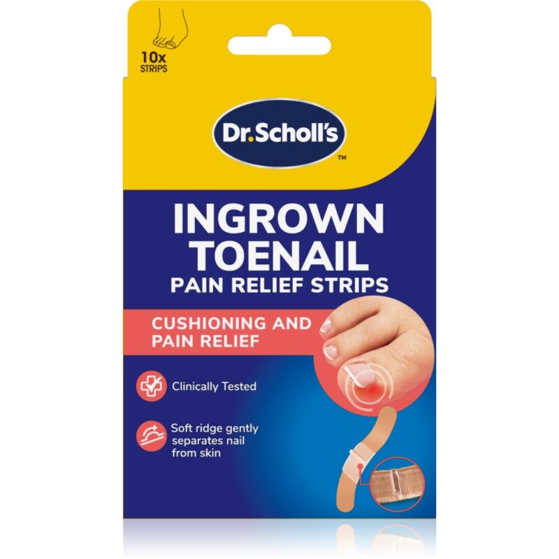 Scholl Dr. Scholl's Ingrown Toenail Pain Relief Strips náplasti proti zarastaniu nechtov 10 ks