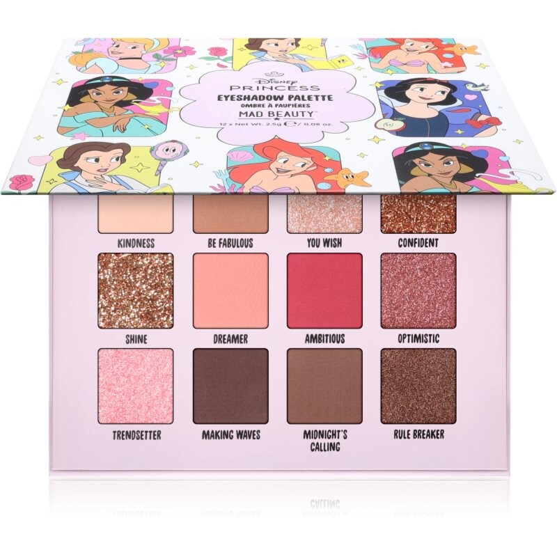 Mad Beauty Disney Princess Express Yourself paletka očných tieňov 12x2.5 g