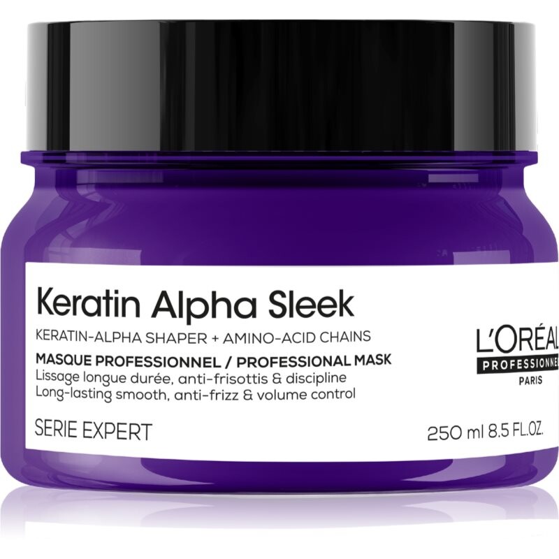 L’Oréal Professionnel Keratin Alpha Sleek Hair Mask vyživujúca maska pre hladký vzhľad vlasov 250 ml
