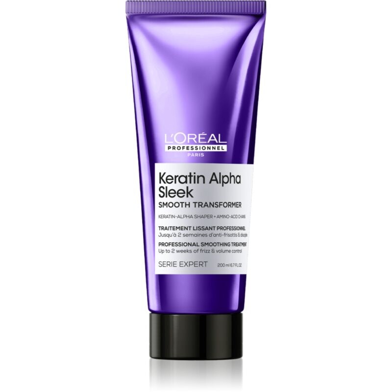L’Oréal Professionnel Keratin Alpha Sleek Smooth Transformer vlasová kúra pre hladký vzhľad vlasov 200 ml