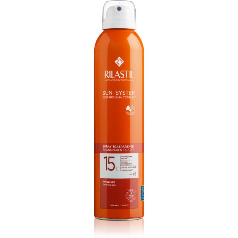 Rilastil Sun System transparentný sprej na opaľovanie SPF 15 200 ml
