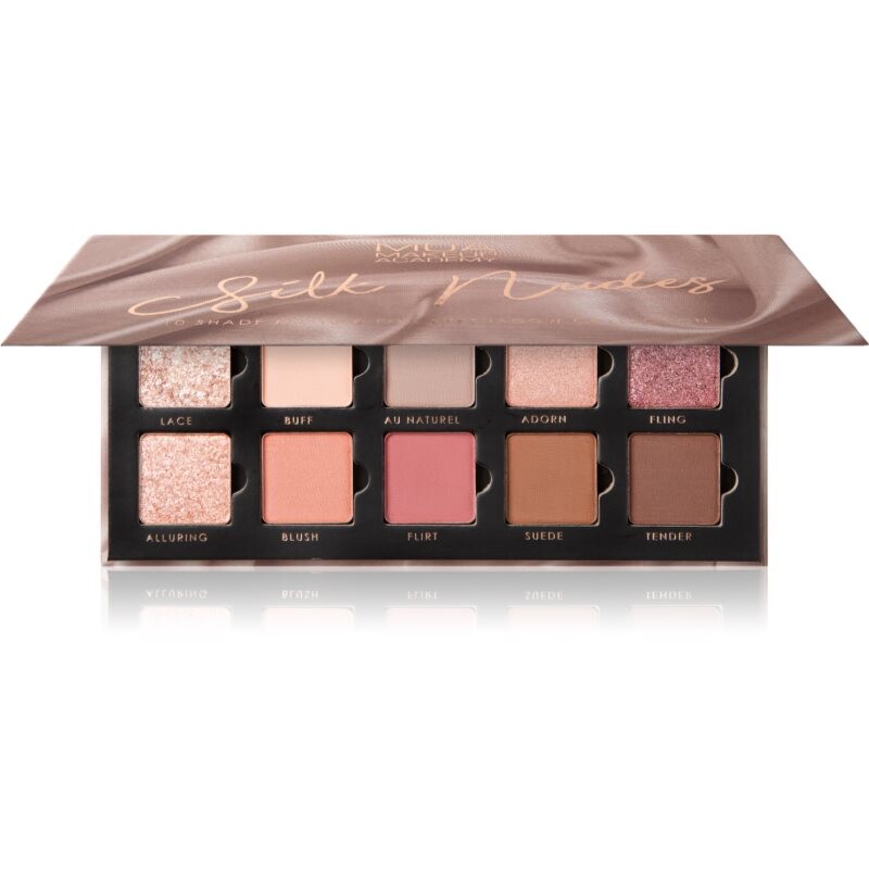 MUA Makeup Academy Eyeshadow Collection 10 Shade Palette paletka očných tieňov odtieň Silk Nudes 11 g