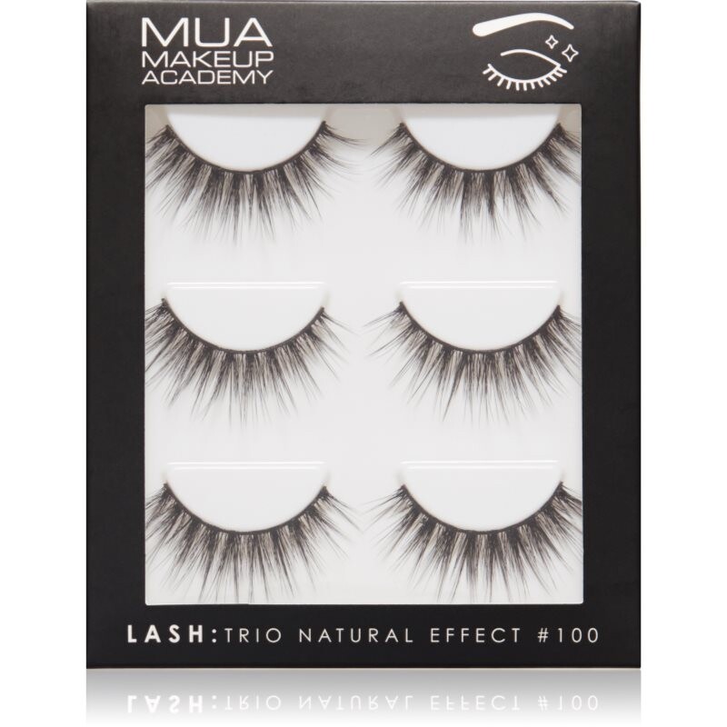MUA Makeup Academy Lashes Natural Effect umelé mihalnice #100 3 pár