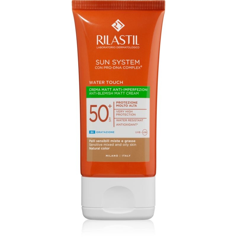 Rilastil Sun System Water Touch ochranný tónovací krém na tvár pre mastnú a zmiešanú pleť SPF 50+ 50 ml
