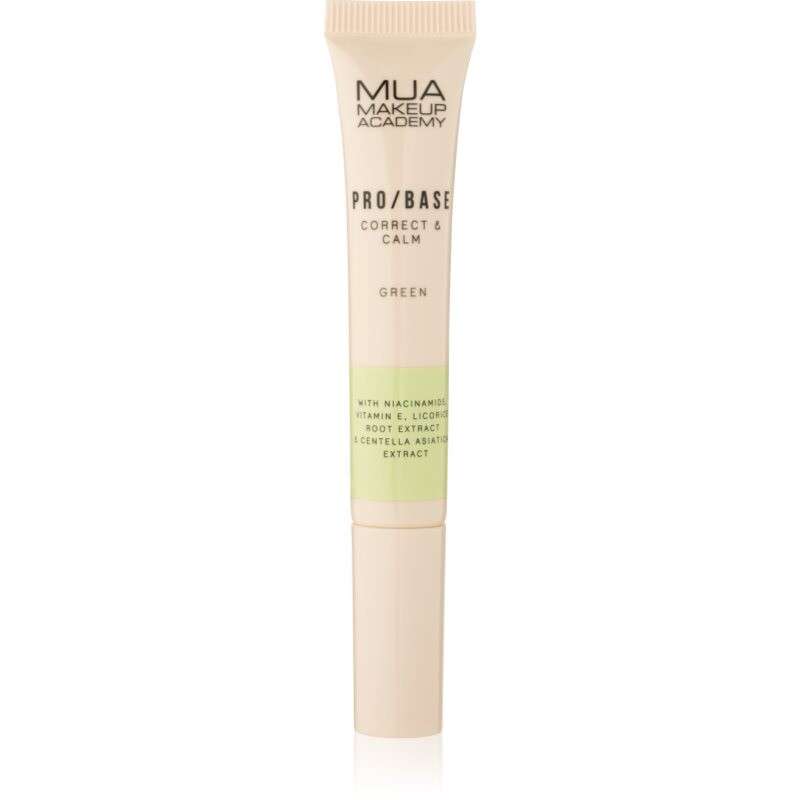 MUA Makeup Academy PRO/BASE Colour Corrector korektor proti začervenaniu odtieň Correct & Calm – Green 10 ml