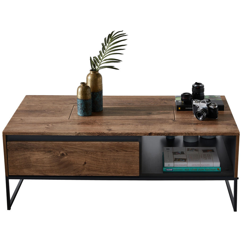 Hom`in KONFERENČNÝ STOLÍK, grafitová, farba duba, kompozitné drevo, 115/65/42 cm