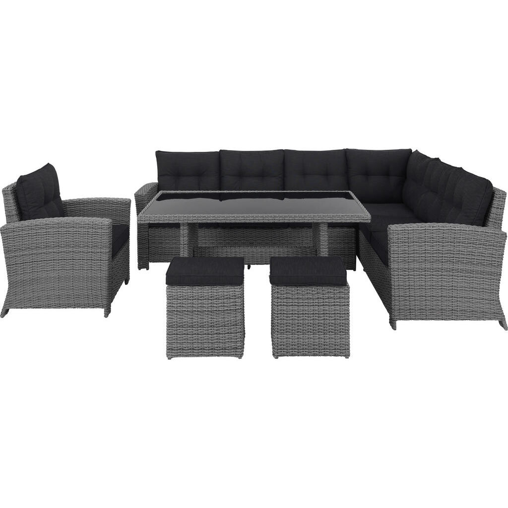 Ambia Garden ZÁHRADNÁ SÚPRAVA 6-dielne, kov, plast, sklo, textil