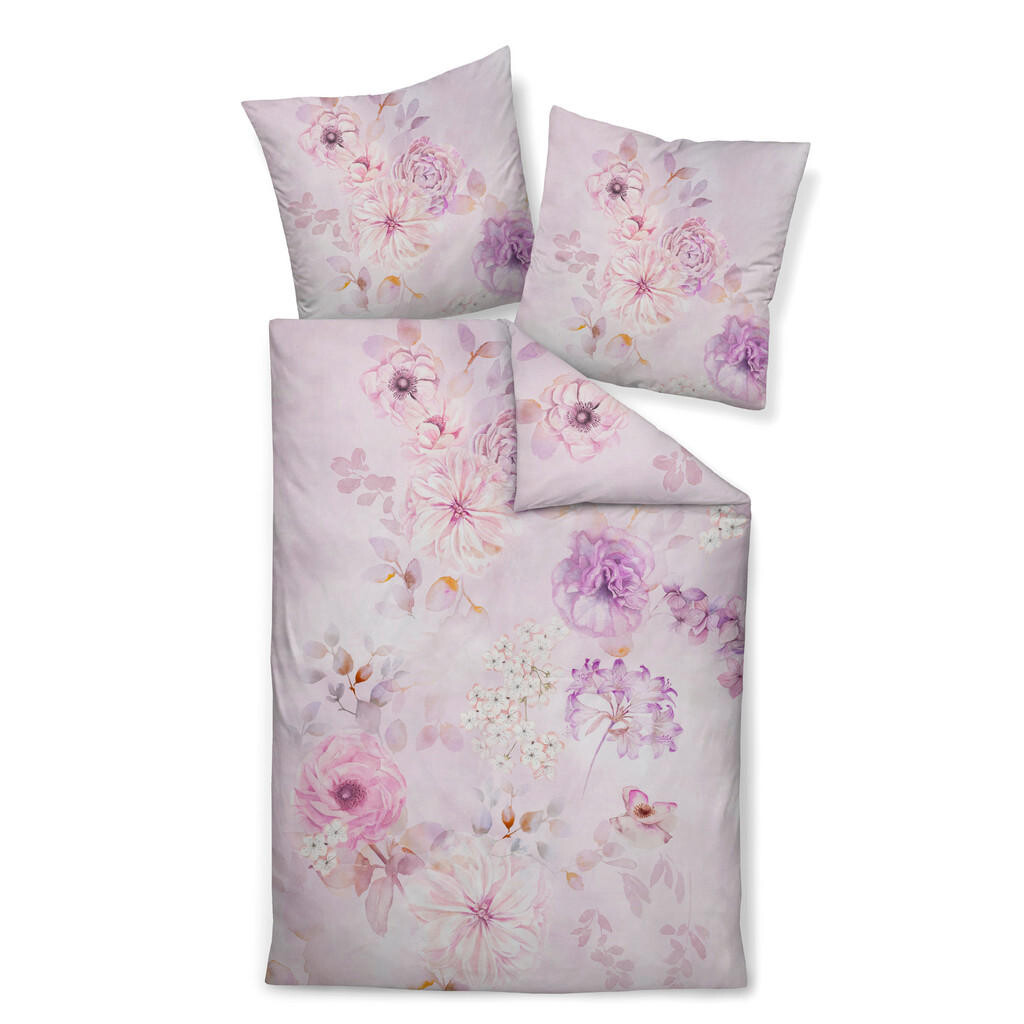 Janine POSTEĽNÁ BIELIZEŇ, makosatén, ružová, 140/200 cm