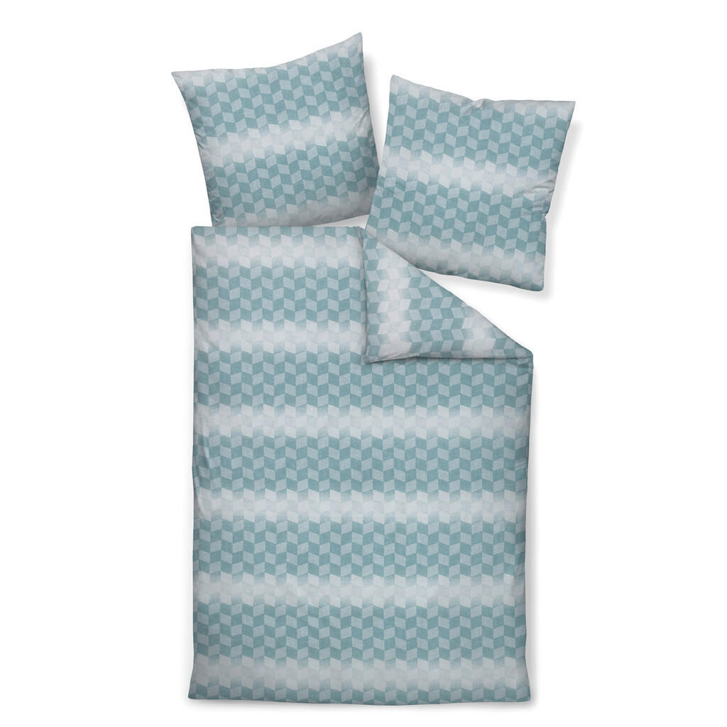 Janine POSTEĽNÁ BIELIZEŇ, makosatén, tyrkysová, 200/200 cm