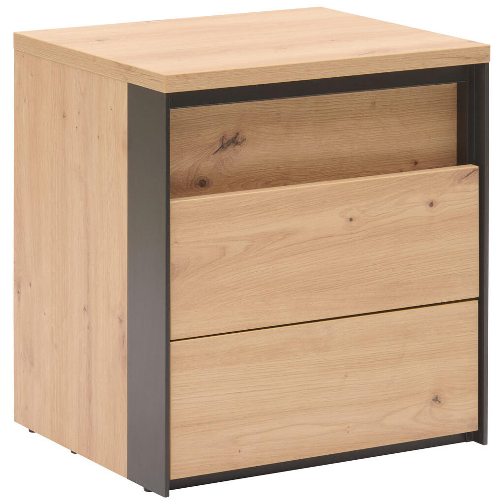 Voleo NOČNÝ STOLÍK čierna, dub artisan