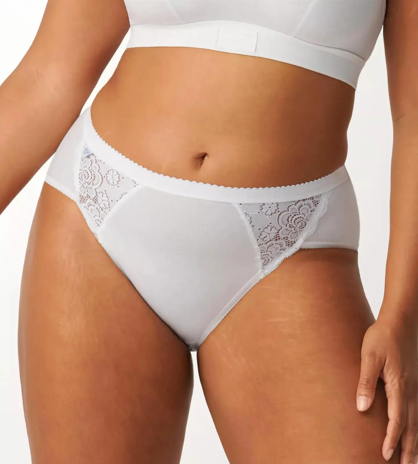 Dámske nohavičky Chic Midi - WHITE - biele 0003 - SLOGGI WHITE 40