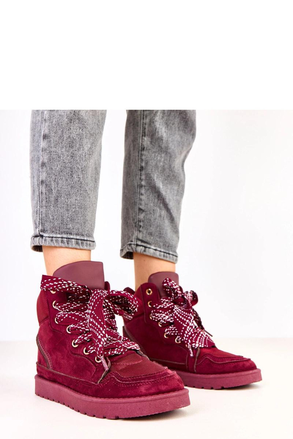 Športová zimná obuv C2077 burgundy -Solea 40