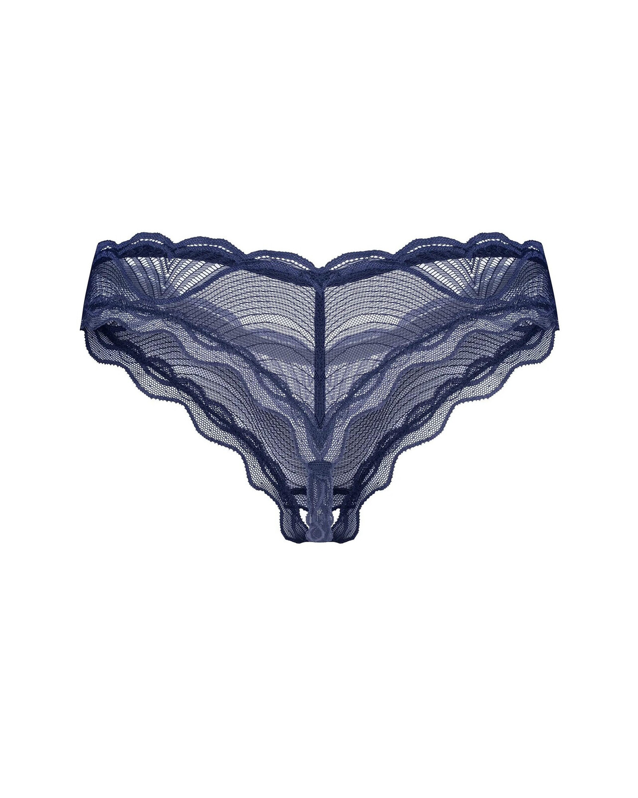 Dámske tangá Nightly Blue Crotchless Dark Blue - Obsessive XS/S