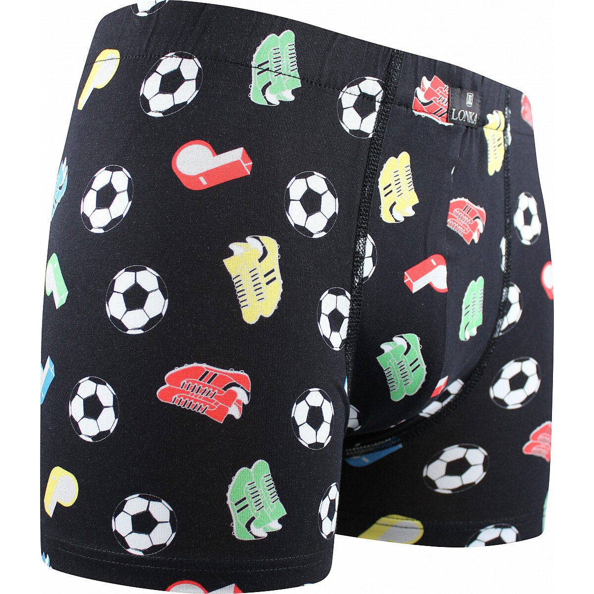 Boxerky Lonka Kevin Futbal - čierne, M