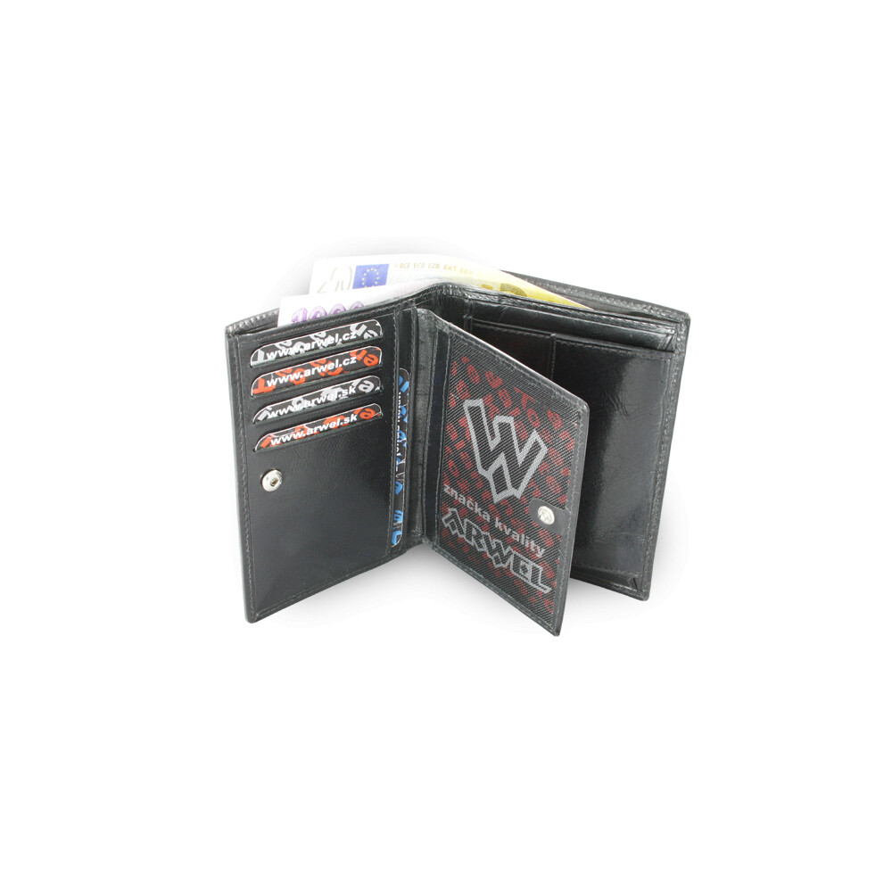 Pánska kožená peňaženka Arwel 1790 - čierna