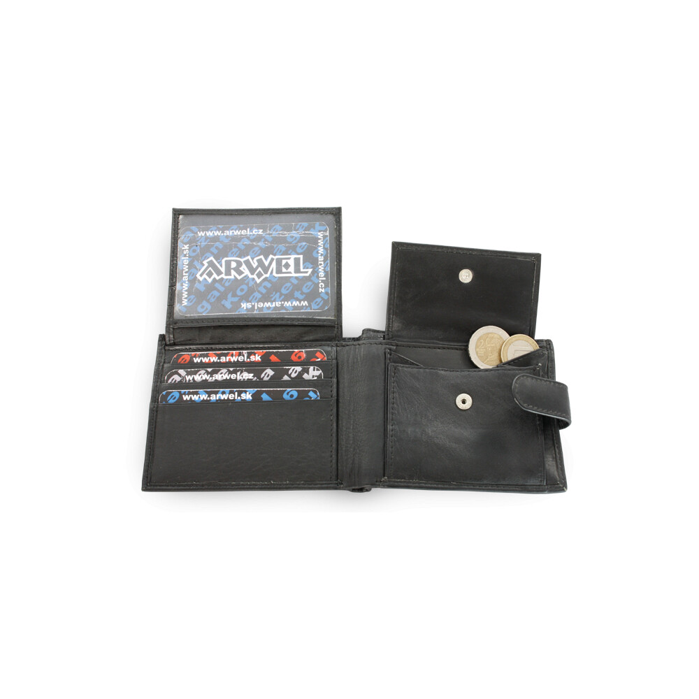 Pánska kožená peňaženka Arwel 1904 - čierna
